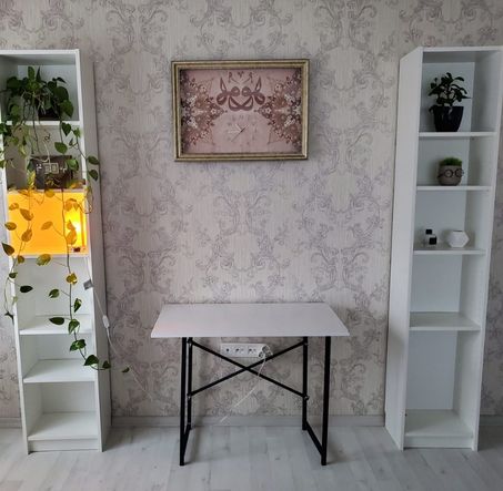 Ikea Shelves with Desk